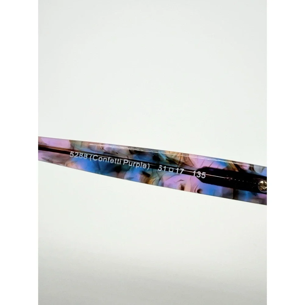 COACH HC 6065 5288 (CONFETTI PURPLE) 51-17-135 Full Rim Eyeglasses Frames Only